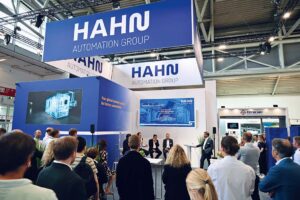 picture of hahn automation group at automatica tradeshow
